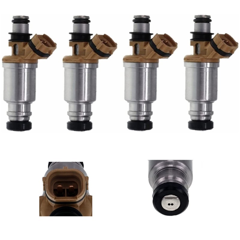 IXGKHC 4PCS 2 Holes Fuel Injector 1992-1997 Replacement For Toyota Corolla 1.6L with Geo Prizm 1993-1997, Replace OE# 23250-16150,23209-16150,94853703,89053854 - Image 1